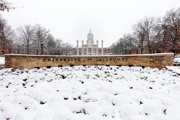University-of-Missouri-Sign-snow-covered