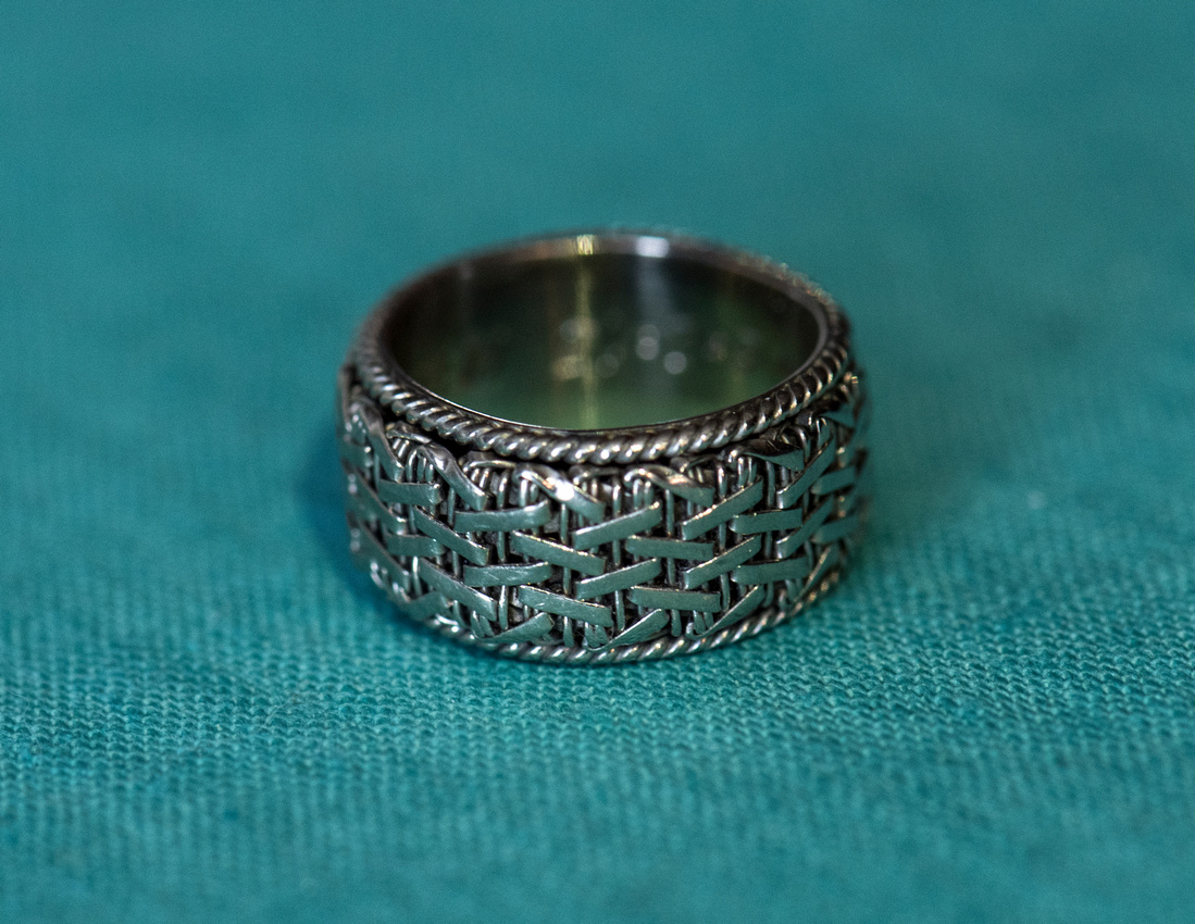Lost and found Braided Mens Wedding Band